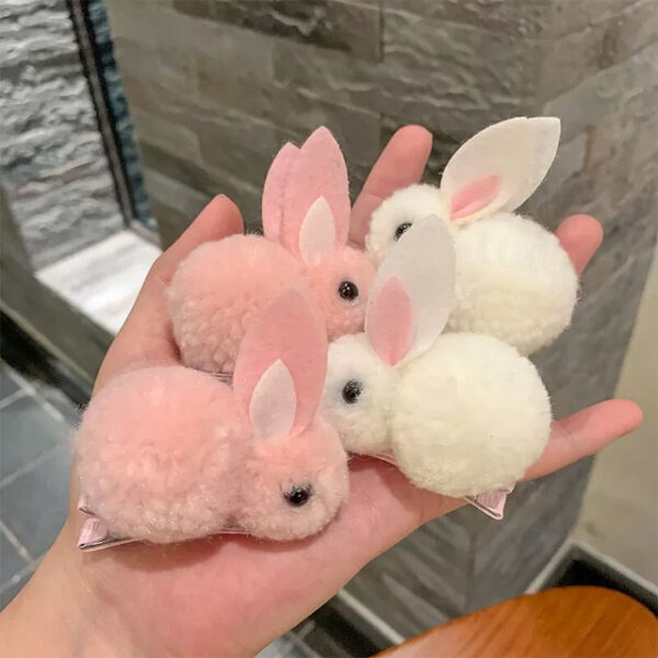 1/3pcs Easter Bunny Hair Clips - Fluffy Plush, Warm 3D Rabbit Design for Women - Perfect for Parties & Casual Wear 2025 - US $8.99