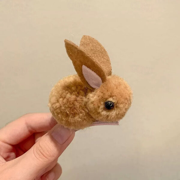1/3pcs Easter Bunny Hair Clips - Fluffy Plush, Warm 3D Rabbit Design for Women - Perfect for Parties & Casual Wear 2025 - US $8.99