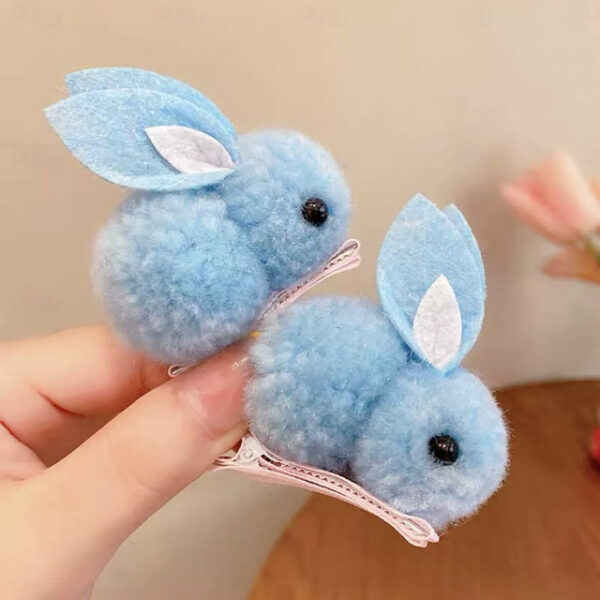 1/3pcs Easter Bunny Hair Clips - Fluffy Plush, Warm 3D Rabbit Design for Women - Perfect for Parties & Casual Wear 2025 - US $8.99