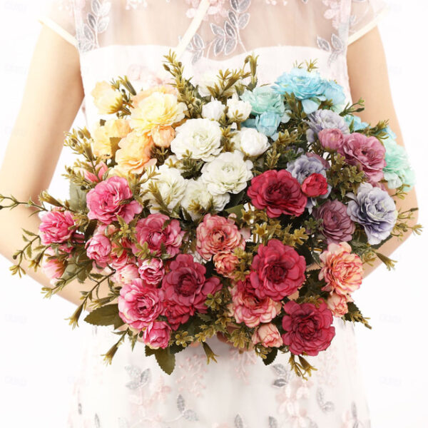 1 pc Artificial Flower Stem Artificial Flowers Bouquet Fake Flowers for Home Wedding Decoration Mother's Day Gifts 2025 - US $11.99