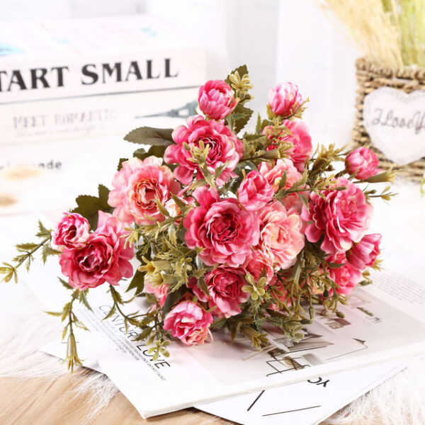 1 pc Artificial Flower Stem Artificial Flowers Bouquet Fake Flowers for Home Wedding Decoration Mother's Day Gifts 2025 - US $11.99