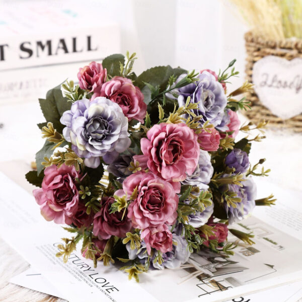 1 pc Artificial Flower Stem Artificial Flowers Bouquet Fake Flowers for Home Wedding Decoration Mother's Day Gifts 2025 - US $11.99