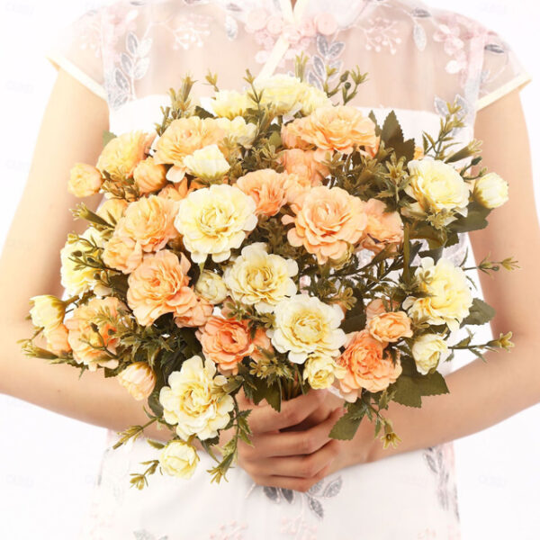 1 pc Artificial Flower Stem Artificial Flowers Bouquet Fake Flowers for Home Wedding Decoration Mother's Day Gifts 2025 - US $11.99