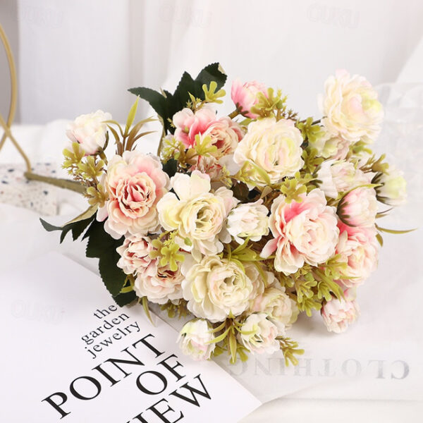 1 pc Artificial Flower Stem Artificial Flowers Bouquet Fake Flowers for Home Wedding Decoration Mother's Day Gifts 2025 - US $11.99