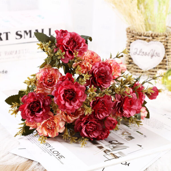 1 pc Artificial Flower Stem Artificial Flowers Bouquet Fake Flowers for Home Wedding Decoration Mother's Day Gifts 2025 - US $11.99