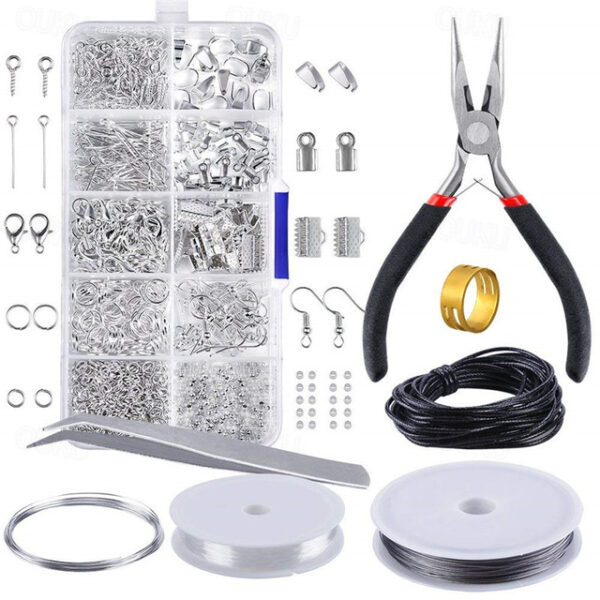 10 Grid Jewelry Accessories Combination Set Open Loop Closed Loop Lobster Clasp Ring Hand Tool Pliers 2025 - US $29.99