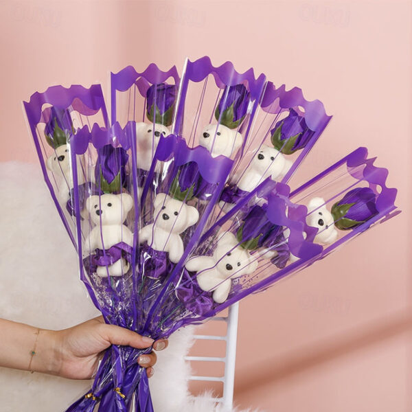 10pcs Little Bear Flower Eternal Flower holiday decoration party garden wedding decoration suitable for girlfriends' holiday birthday giftsGraduation