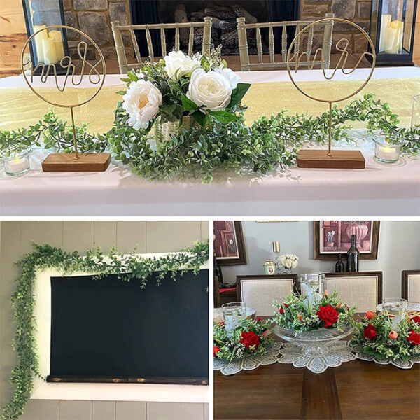 1PC artificial green plant artificial eucalyptus wreath vine 1.8m ins eucalyptus wall hanging simulation plant vine Wedding Decoration 2025 - US $13.4