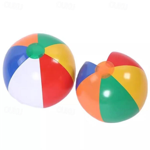 1pc Beach Balls - Large Rainbow Beach Ball Inflatable Pool Toys for Party Supplies Decorations Adults Kids Birthday Luau Summer Beach Water Games Beac