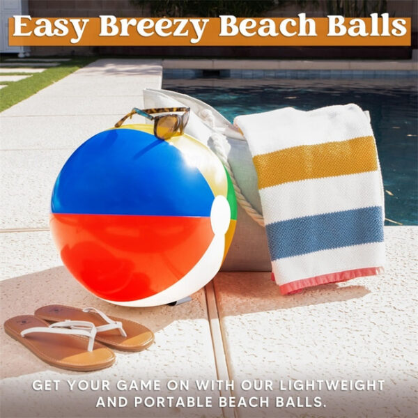 1pc Beach Balls - Large Rainbow Beach Ball Inflatable Pool Toys for Party Supplies Decorations Adults Kids Birthday Luau Summer Beach Water Games Beac