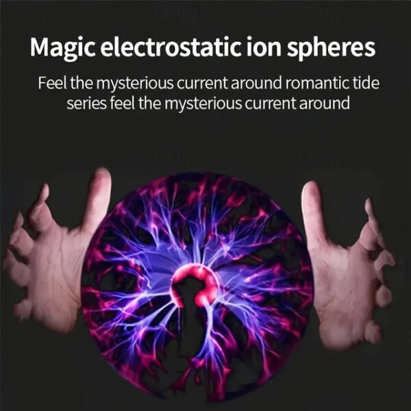 1pc Plasma Ball Light, 5 Inches, Touch And Sound Activated Lightning Globe, Magical, Interactive, Mood Setting, Fun And Science Lamp, Prop For Parties