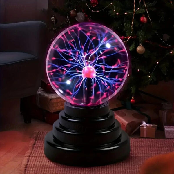 1pc Plasma Ball Light, 5 Inches, Touch And Sound Activated Lightning Globe, Magical, Interactive, Mood Setting, Fun And Science Lamp, Prop For Parties