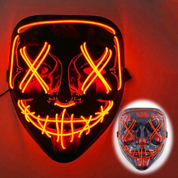 1Pcs Festival Mask, LED Light up Purge Mask, Purge Mask Costume,Festival Masks costume for Men Women Kids for Halloween 2025 - US $23.99