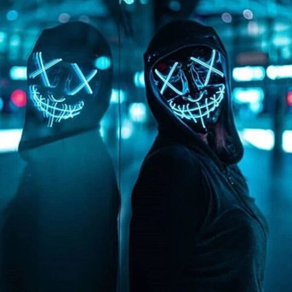 1Pcs Festival Mask, LED Light up Purge Mask, Purge Mask Costume,Festival Masks costume for Men Women Kids for Halloween 2025 - US $23.99