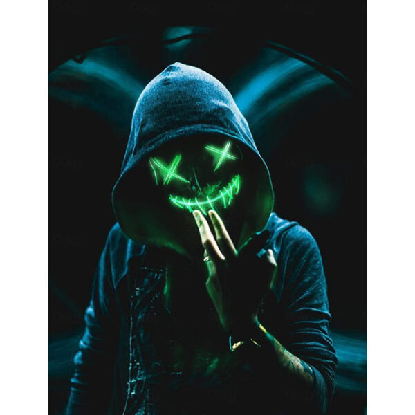 1Pcs Festival Mask, LED Light up Purge Mask, Purge Mask Costume,Festival Masks costume for Men Women Kids for Halloween 2025 - US $23.99