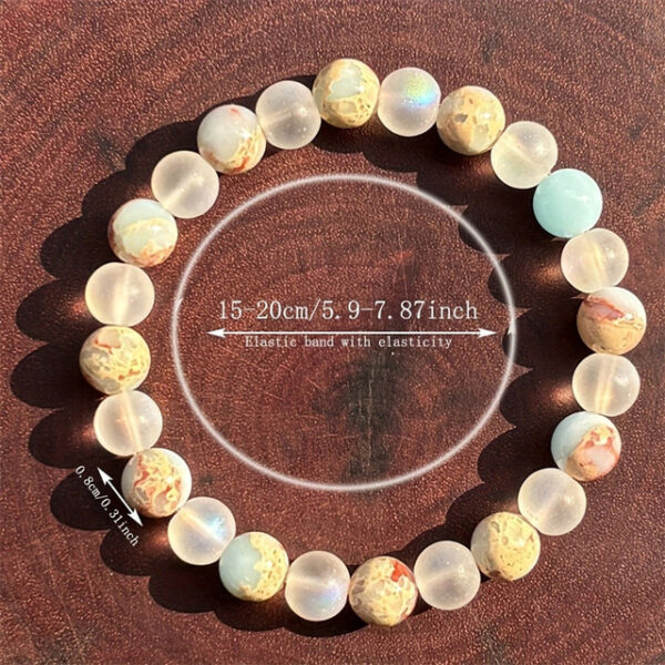 2pc New Beginnings Bracelet with Agate Beads Unscented Solid Elastic Aura Negative Energy Shield for Men and Women Jewelry Gift 2025 - US $16.49