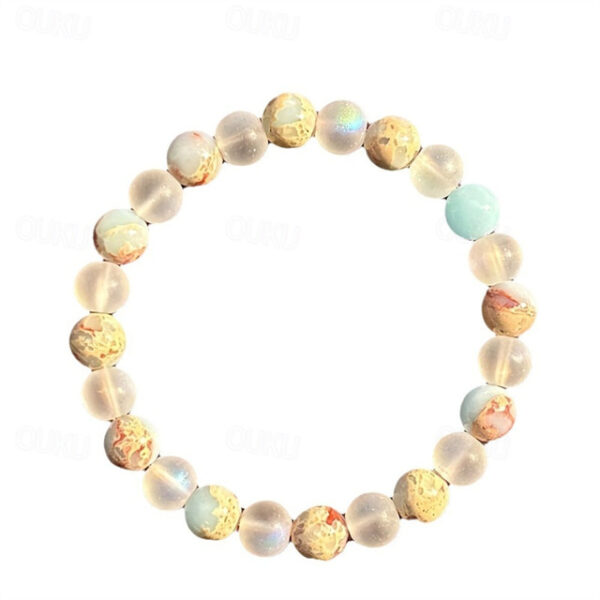 2pc New Beginnings Bracelet with Agate Beads Unscented Solid Elastic Aura Negative Energy Shield for Men and Women Jewelry Gift 2025 - US $16.49