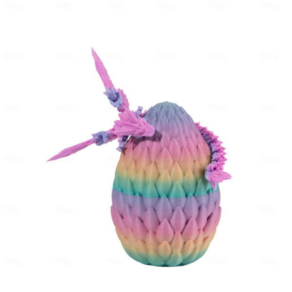 3D Printed Dragon Egg Rainbow Flying Dragon in Colorful Eggs Fidget Toy for Birthday Gift Flexible Desk Figure Decor 2025 - US $26.99