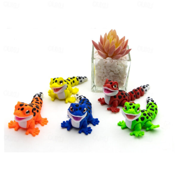 3D Printed Lizard for Kids and Adult 3D Printed Gecko Fidget Toys Decor for Stress Relief 2025 - US $21.99