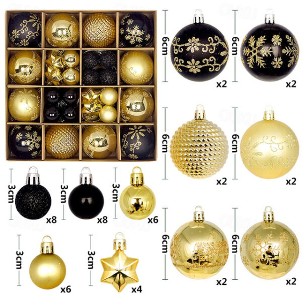 44Pcs Christmas Baubles Ornaments for Xmas Christmas Tree - Christmas Tree Decorations Hanging Ball for Holiday Wedding Party Decoration 2025 - US $16