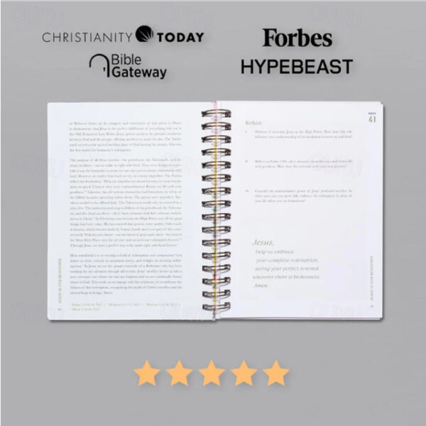 A Beautiful Year in The Bible Mothers Day Gifts for Mom for Christians Upgrade Spiral-Bound Women Bible Study Guide, The 52-Week Bible Study for Women