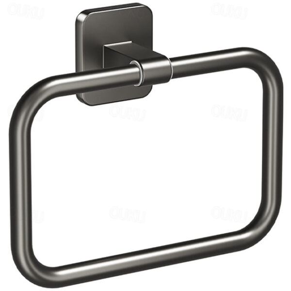 Aluminum No-Drill Towel Ring, Bathroom Wall-Mounted Towel Holder, Round and Square Options for Washroom and Toilet 2025 - US $16.99