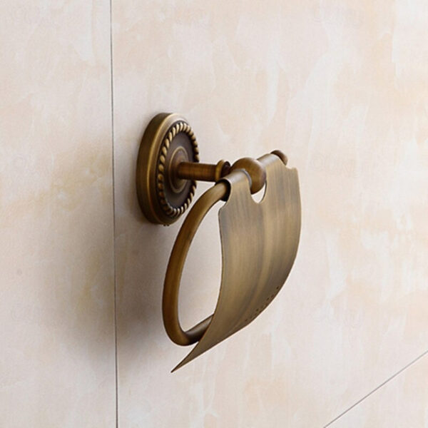 Bath Accessory Set Include Toilet Paper Holder and Robe Hook Antique Brass Wall Mounted 2 pcs 2025 - US $58.99