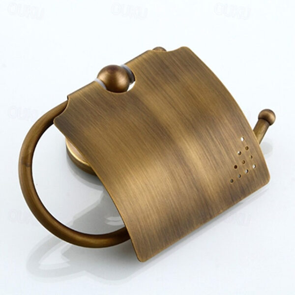 Bath Accessory Set Include Toilet Paper Holder and Robe Hook Antique Brass Wall Mounted 2 pcs 2025 - US $58.99