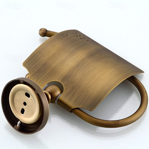 Bath Accessory Set Include Toilet Paper Holder and Robe Hook Antique Brass Wall Mounted 2 pcs 2025 - US $58.99