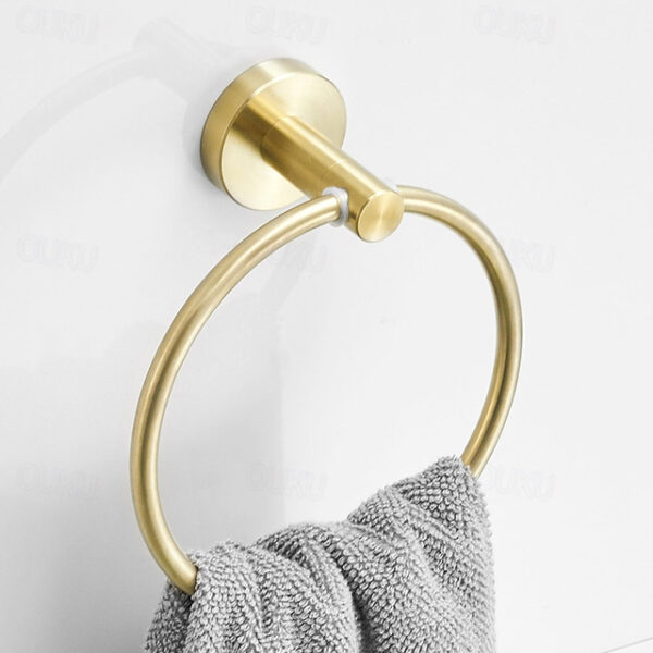 Bathroom Accessory Set Include Towel Bar Robe Hook and Towel Ring New Design Modern Stainless Steel Material Wall Mounted Golden 3pcs 2025 - US $47.99