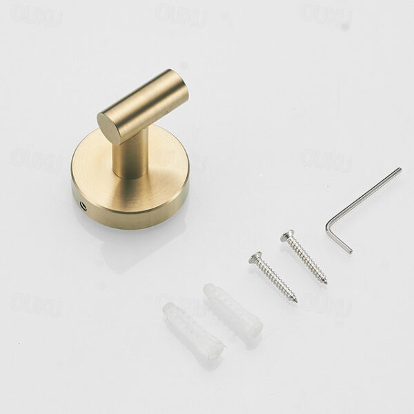 Bathroom Accessory Set Include Towel Bar Robe Hook and Towel Ring New Design Modern Stainless Steel Material Wall Mounted Golden 3pcs 2025 - US $47.99