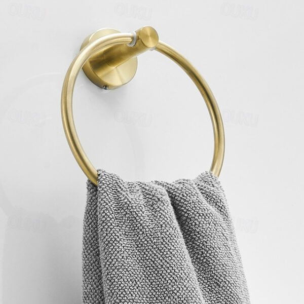 Bathroom Accessory Set Include Towel Bar Robe Hook and Towel Ring New Design Modern Stainless Steel Material Wall Mounted Golden 3pcs 2025 - US $47.99