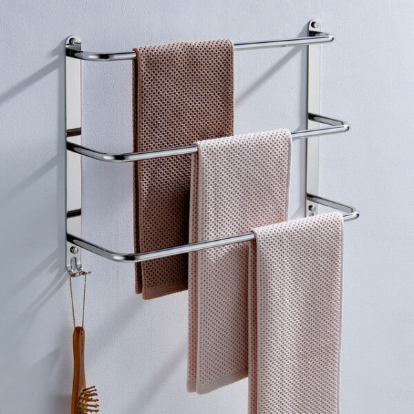 Bathroom Towel Bar Multilayer Bathroom Shelf Contemporary Polished Stainless Steel Bathroom 3-tier Towel Bar Wall Mounted 45/60 cm 2025 - US $45.99