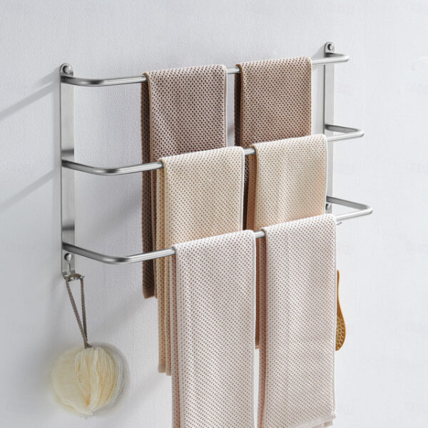 Bathroom Towel Bar Multilayer Bathroom Shelf Contemporary Polished Stainless Steel Bathroom 3-tier Towel Bar Wall Mounted 45/60 cm 2025 - US $45.99