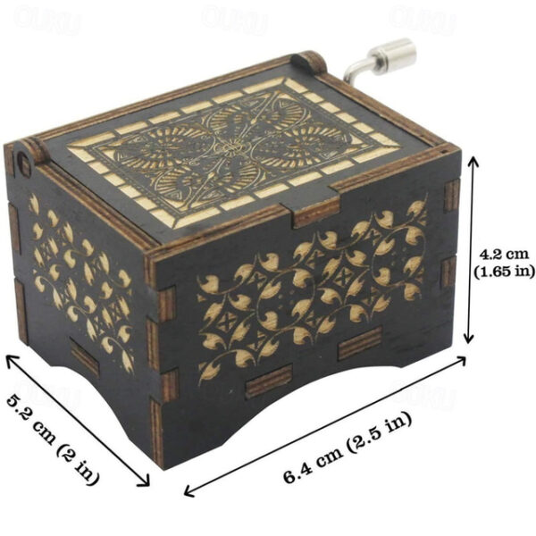 Can't Help Falling in Love Wood Music Box Antique Engraved Musical Boxes Case for Love One Wooden Music Box - Gifts for Lover Boyfriend Girlfriend Hus