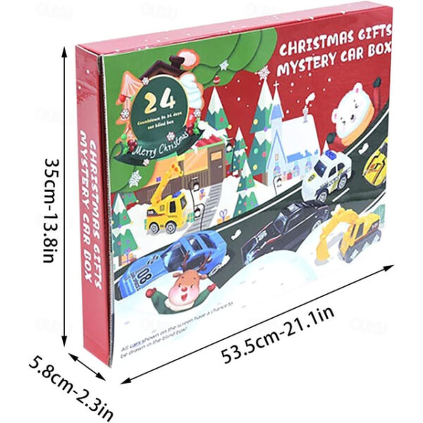 Christmas Advent Calendar 2024, Christmas Countdown Calendar Mystery Box 24PCS Alloy Fire Truck Car Engineering Vehicle for Kids 2025 - US $24.99