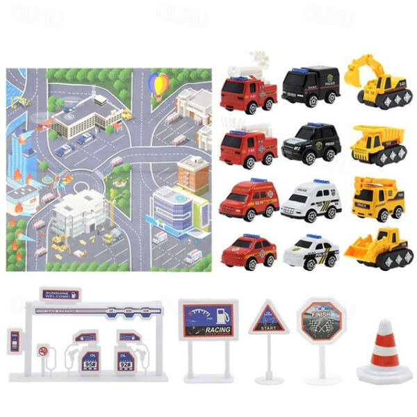 Christmas Advent Calendar 2024, Christmas Countdown Calendar Mystery Box 24PCS Alloy Fire Truck Car Engineering Vehicle for Kids 2025 - US $24.99