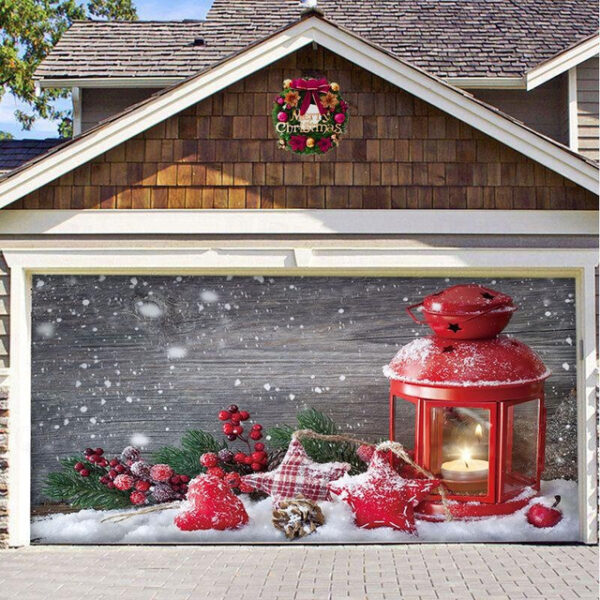 Christmas Backdrop Cloth Outdoor Garage Door Sticker Tapestry Cloth Holiday Party Decoration Matching Hanging Cloth Large Size Comes 2025 - US $23.99