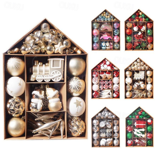 Christmas Baubles 70 House Painted Christmas Electroplating Gift Package Christmas Tree Ornaments Christmas Ball Set Ball 2025 - US $19.99