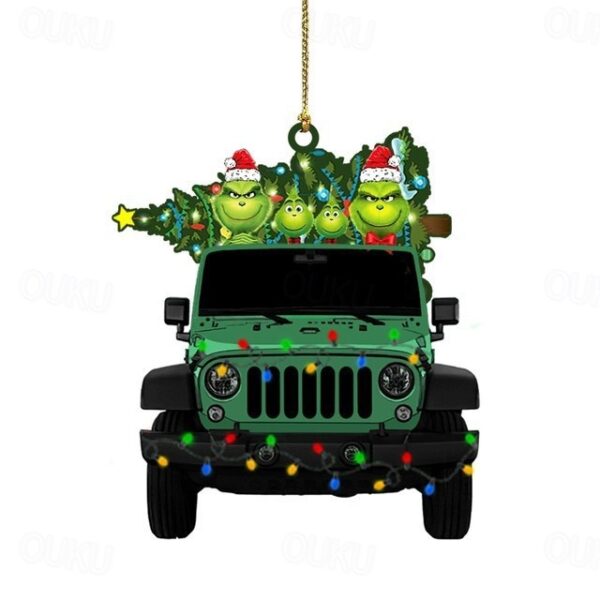 Christmas Car 2D Acrylic Decorations Car Decorations Christmas Tree Decorations Xmas Gift Home Decoration 2025 - US $5.49