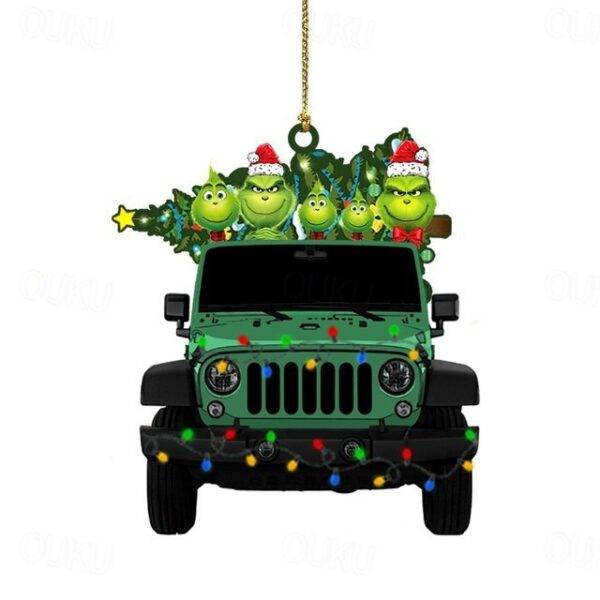 Christmas Car 2D Acrylic Decorations Car Decorations Christmas Tree Decorations Xmas Gift Home Decoration 2025 - US $5.49