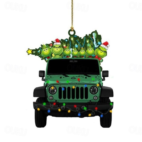 Christmas Car 2D Acrylic Decorations Car Decorations Christmas Tree Decorations Xmas Gift Home Decoration 2025 - US $5.49