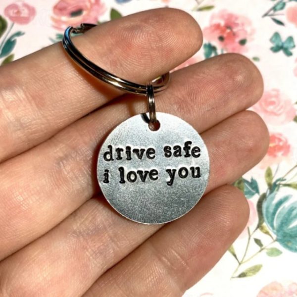 Christmas Gifts Anniversary Gift Drive Safe Keychain I Love You I Glass Keyring Valentine's Day Gift For Girlfriend Wife For Boyfriend Husband 2024 -