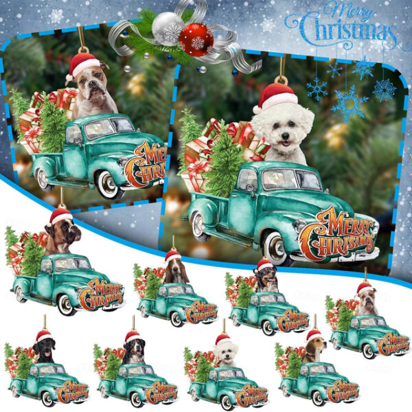 Christmas Tree Decoration Pendant Animal Pattern Pendant 2D Acrylic Flat Party Children's Gift Decoration Pendant 2025 - US $5.49
