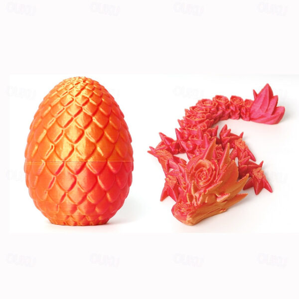 Easter 3D Printed Dragon Egg, Mystery Crystal Dragon Egg Fidget Toys Surprise, Easter Eggs Articulated Crystal Dragon Eggs with Dragon Inside 2025 - U