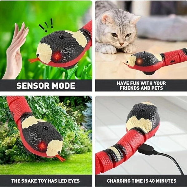 Electric Smart AI Snake Toy Automatic Induction, Realistic Cunning Movement for Exciting Pet Playtime Complete Interactive Toy Set 2025 - US $28.99