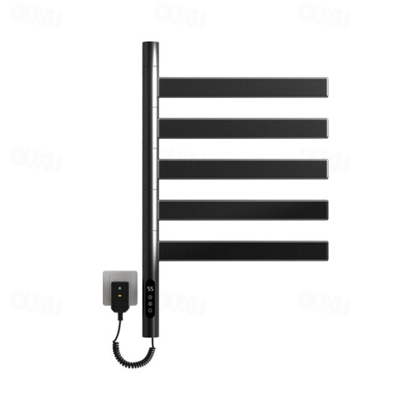 Electric Towel Warmers Radiator, Wall-Mounted Electric Towel Rack, 180° Rotation Smart Constant Temperature Towel Warmer, Heated Radiator Bathroom Ac