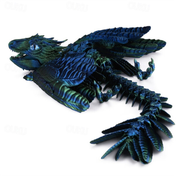 Feathered Wyvern Dragon 3D Printed Dragon Articulated Dragon Fidget Dragon 3D Printed Toys Desktop Pet 2025 - US $28.99