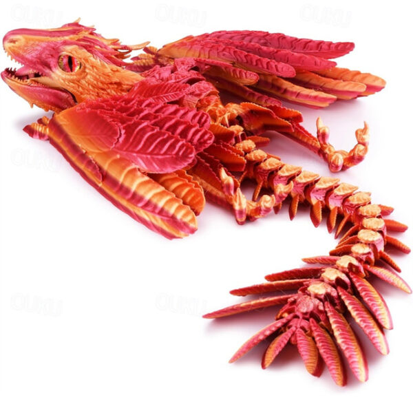 Feathered Wyvern Dragon 3D Printed Dragon Articulated Dragon Fidget Dragon 3D Printed Toys Desktop Pet 2025 - US $28.99