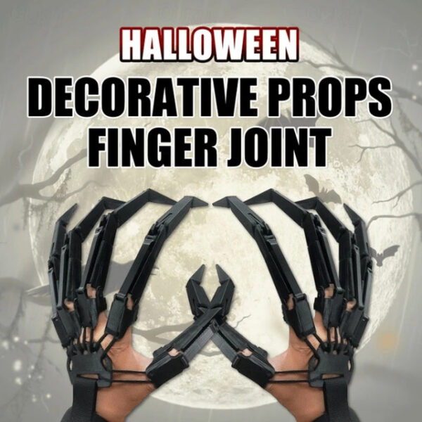 Festival Decoration Articulated Fingers Party Cosplay Costume Props Horror Ghost Claw Gloves,Skeleton Element for Hallow Mexican Day Of The Dead(2Pcs)